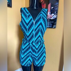 Women’s Vintage Chevron Romper ( Small )